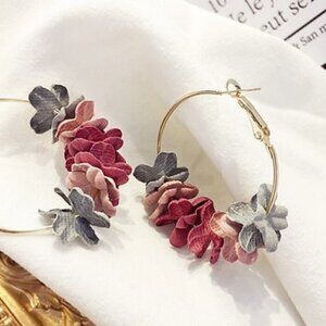 Boho gypsy Flower homemade Earrings jewelry